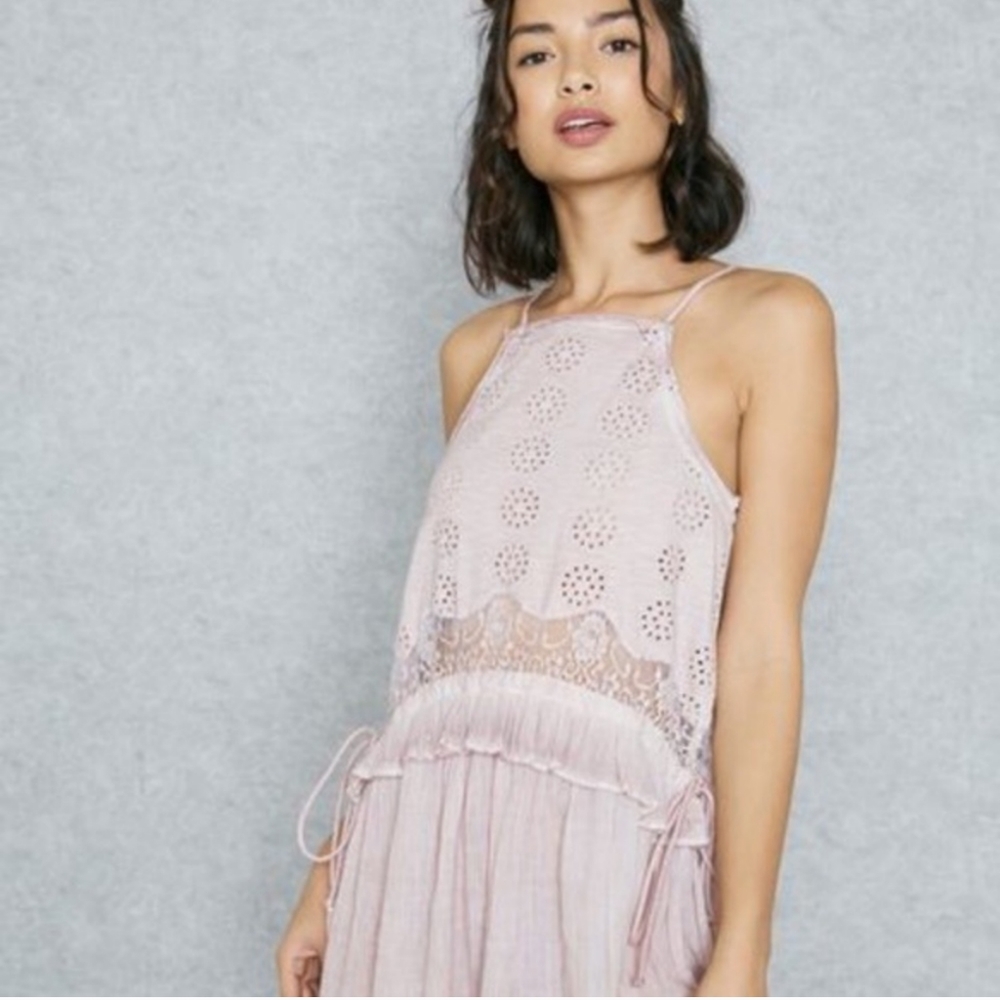 Topshop washed cutwork sundress